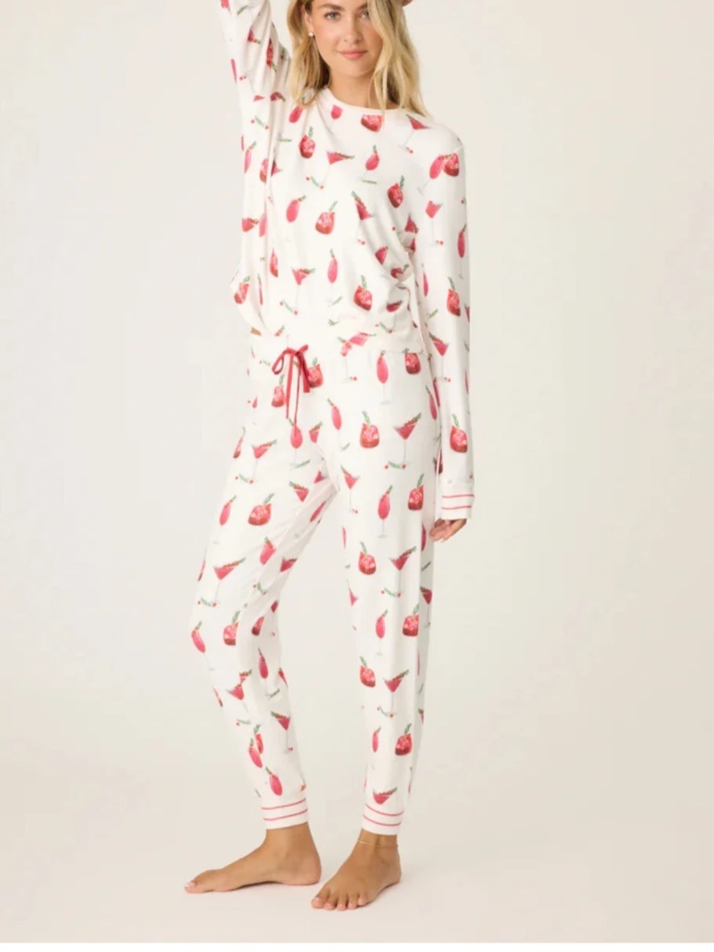P.J. Salvage Cranberries & Cocktails PJ Set - Size Small